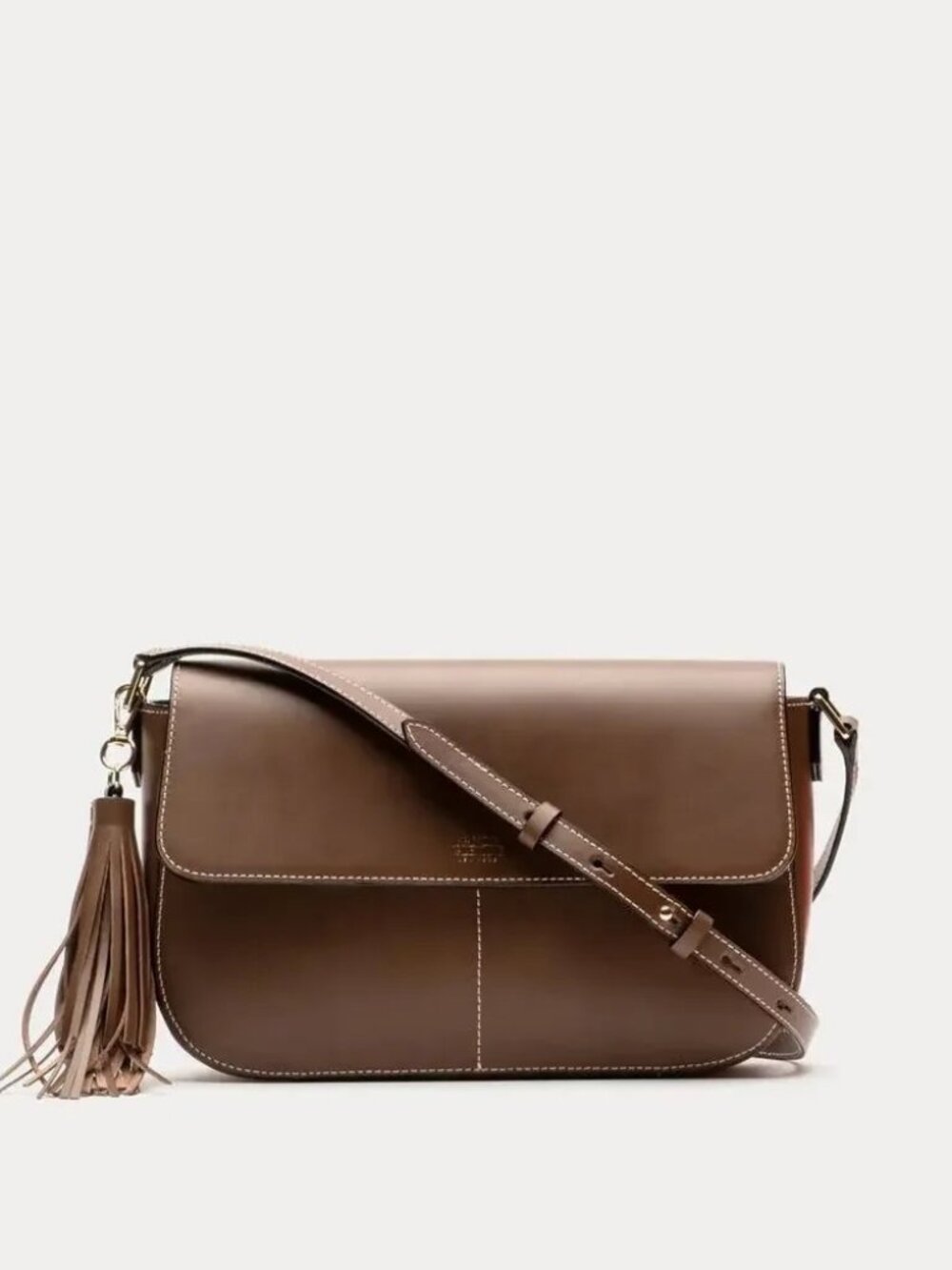 NWT Frances Valentine Maddy Crossbody Brown w/ Tassel - Gorgous Leather